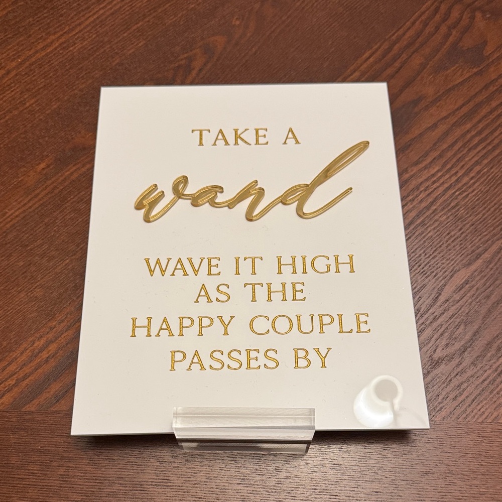 Take a Wand 3D Wedding Sign